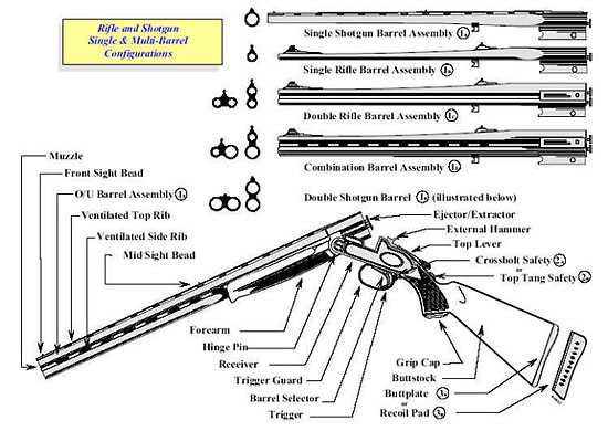 side by side shotgun parts diagram