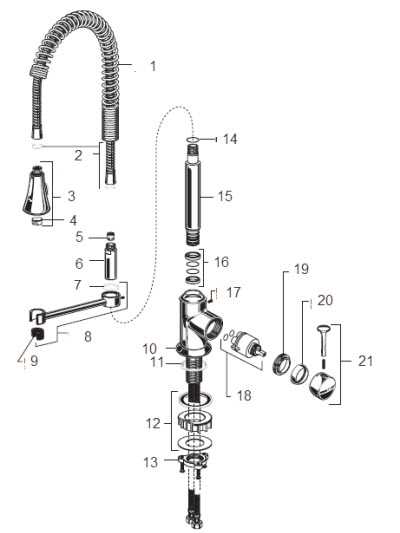 older american standard kitchen faucet parts diagram
