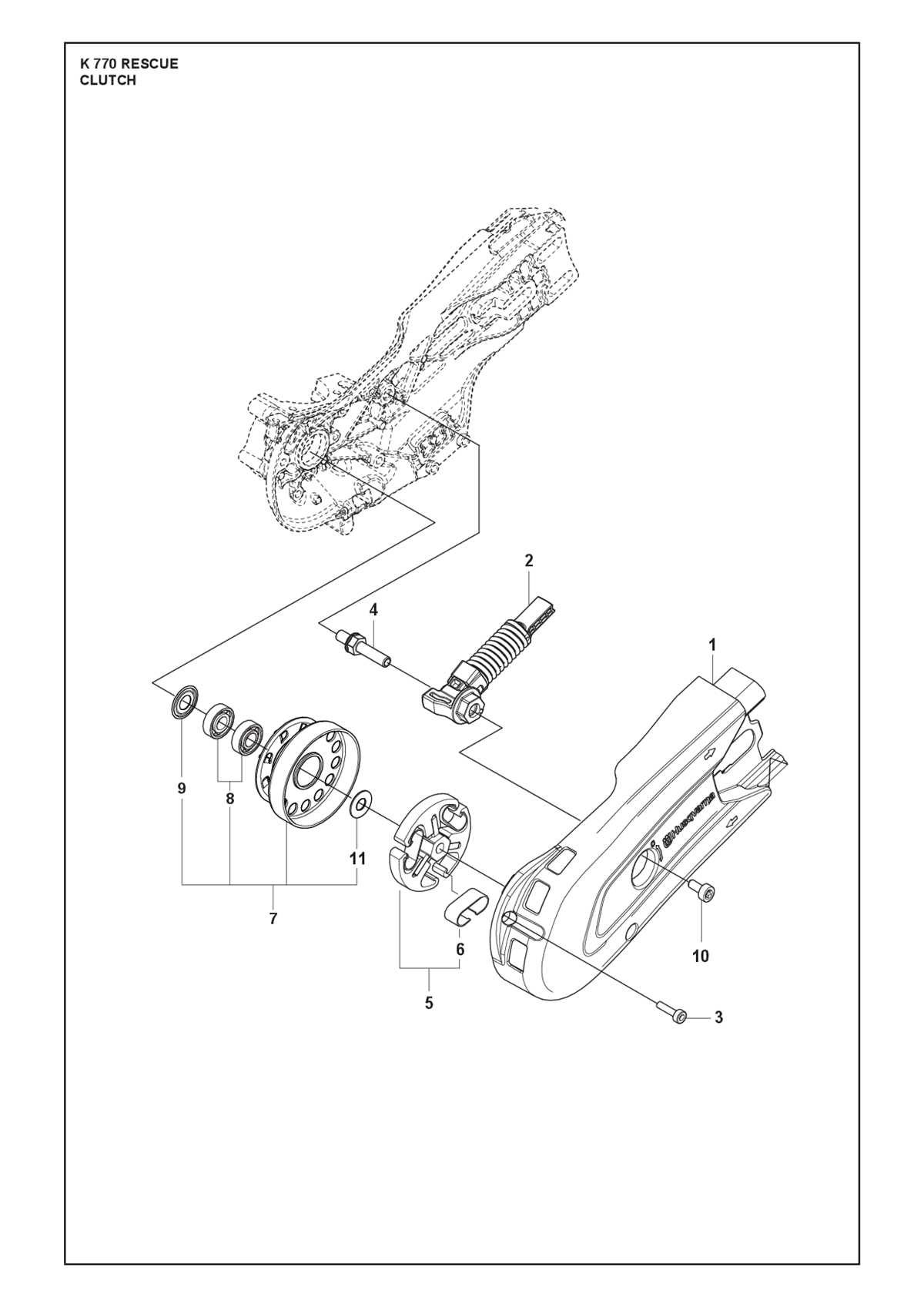 husqvarna k760 parts diagram