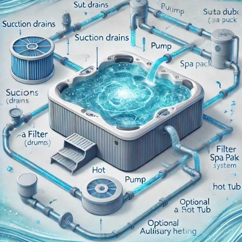 parts of a hot tub diagram
