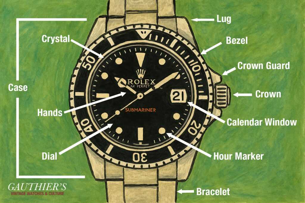 parts of a watch diagram parts of a watch diagram