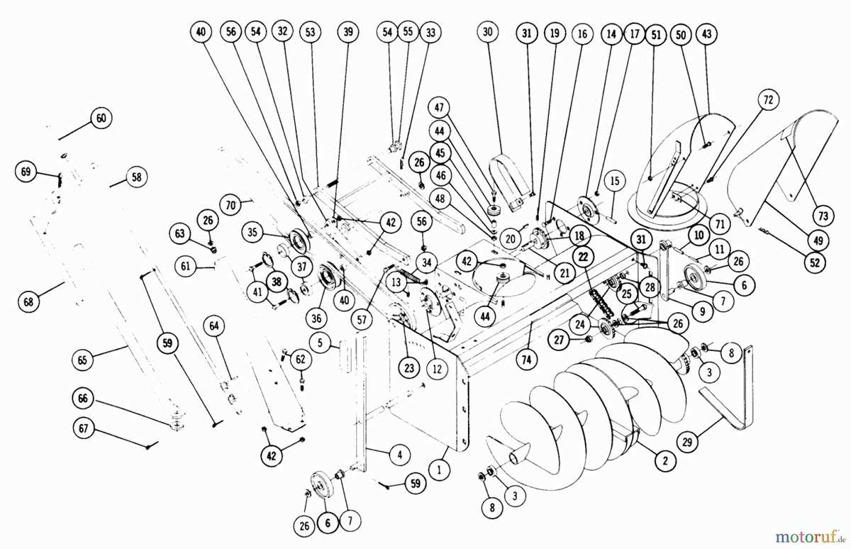 john deere 42 snow thrower parts diagram