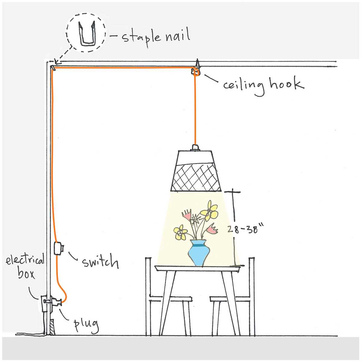 pendant light parts diagram