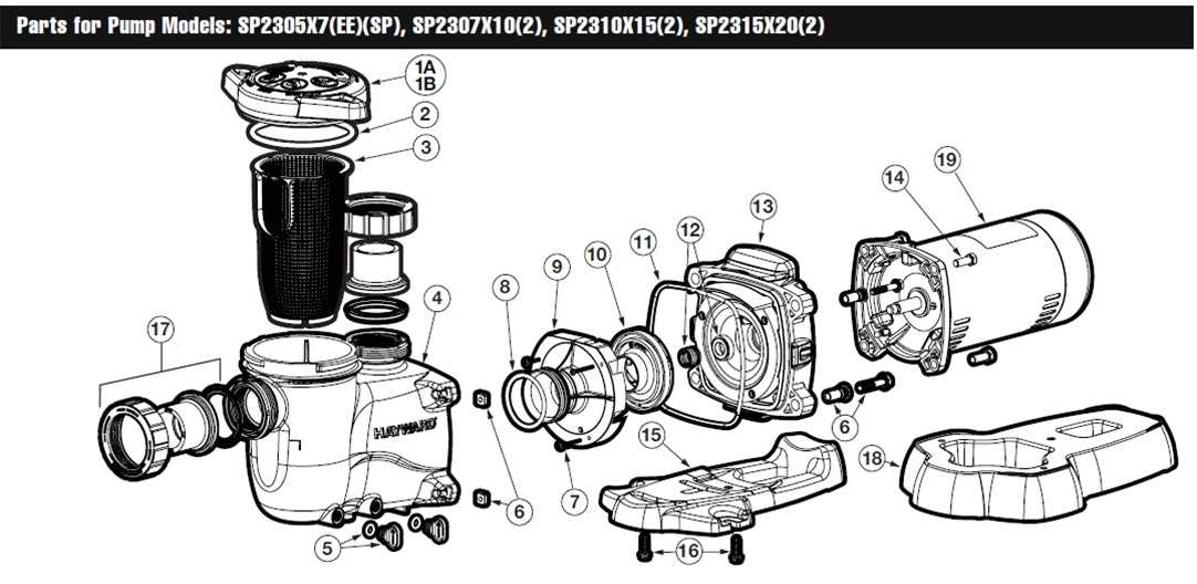 1.5 hp hayward pool pump parts diagram
