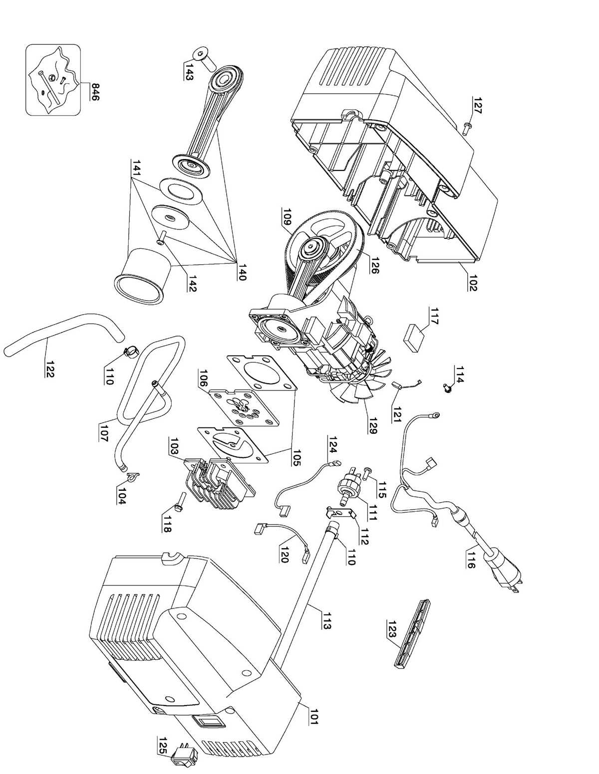 porter cable air compressor parts diagram