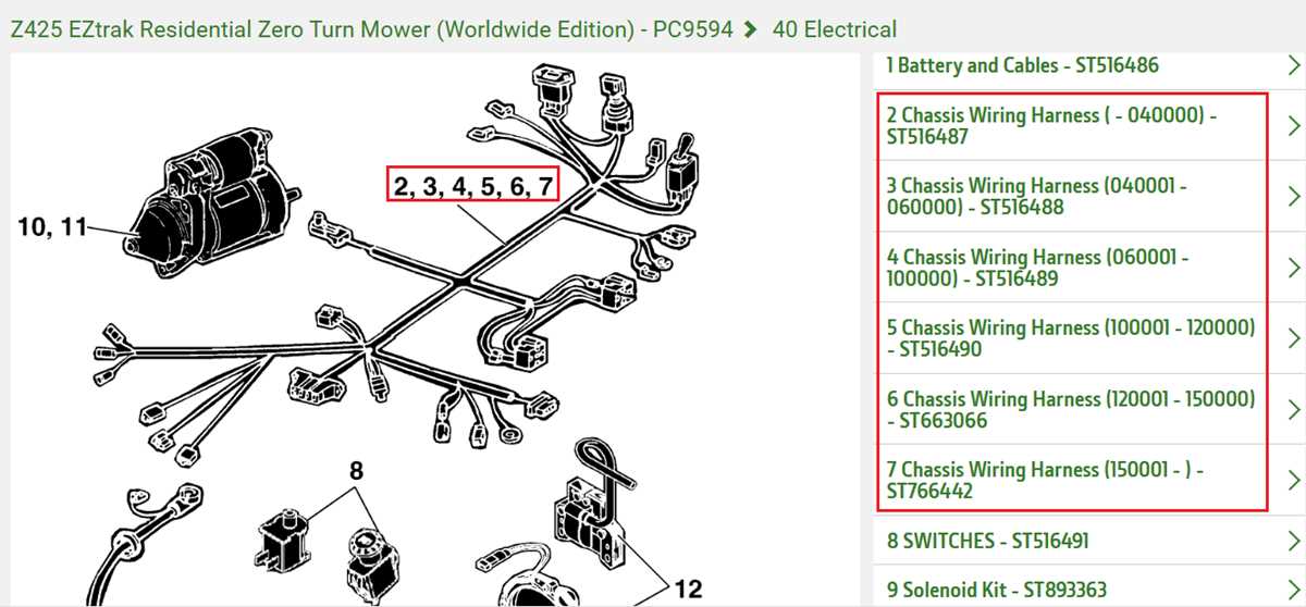 john deere z425 parts diagram