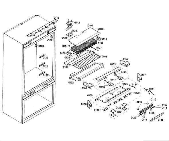 freezer parts diagram