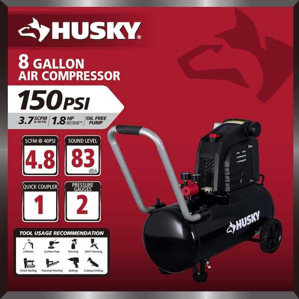 husky 8 gallon air compressor parts diagram