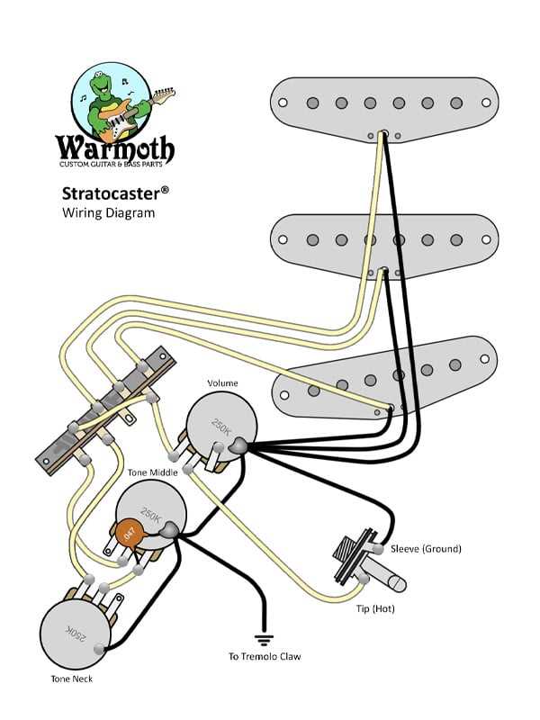 electric bass parts diagram