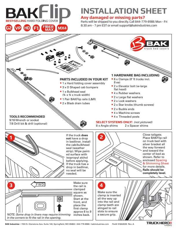 replacement parts bakflip mx4 parts diagram