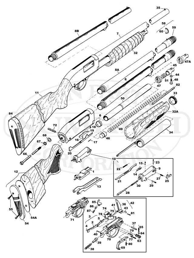 remington 870 diagram parts