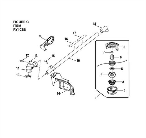 ryobi trimmer parts diagram ryobi trimmer parts diagram