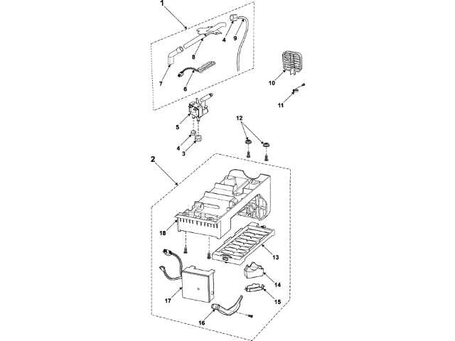 samsung ice maker parts diagram