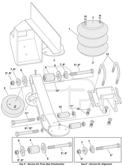 semi trailer suspension parts diagram