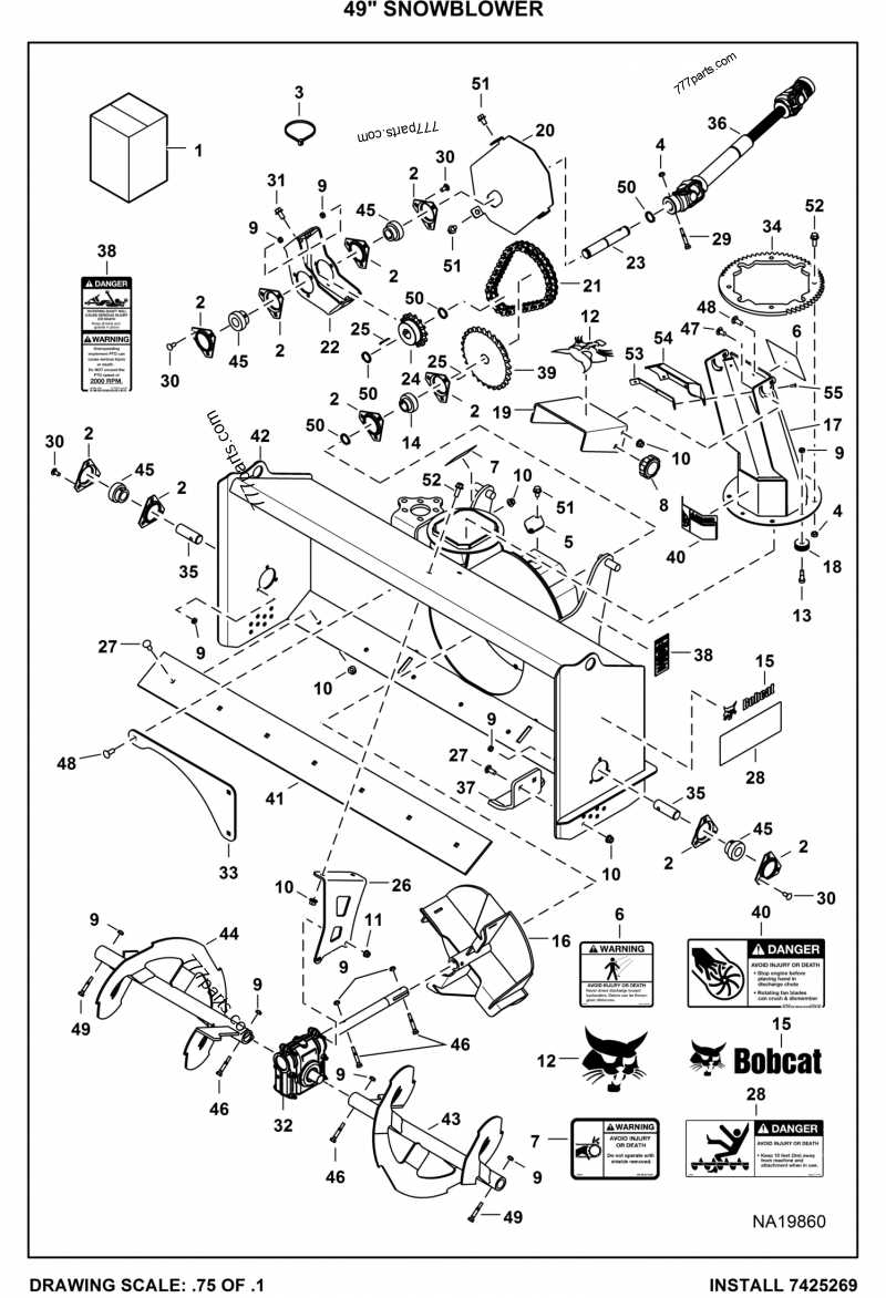 snowblower parts diagram