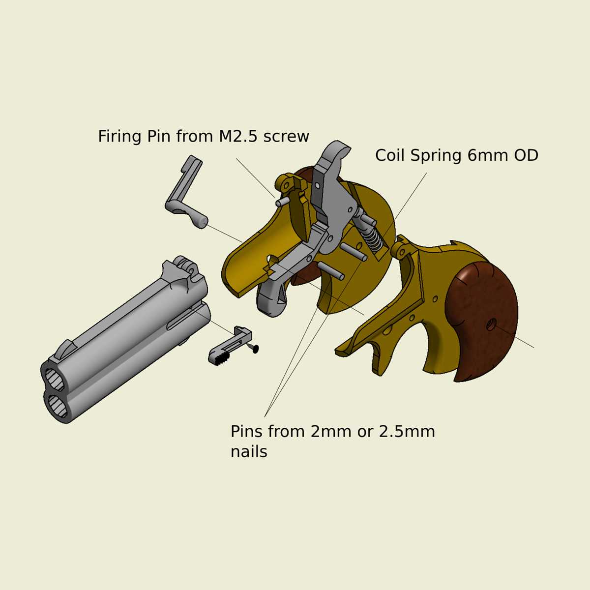 derringer parts diagram derringer parts diagram