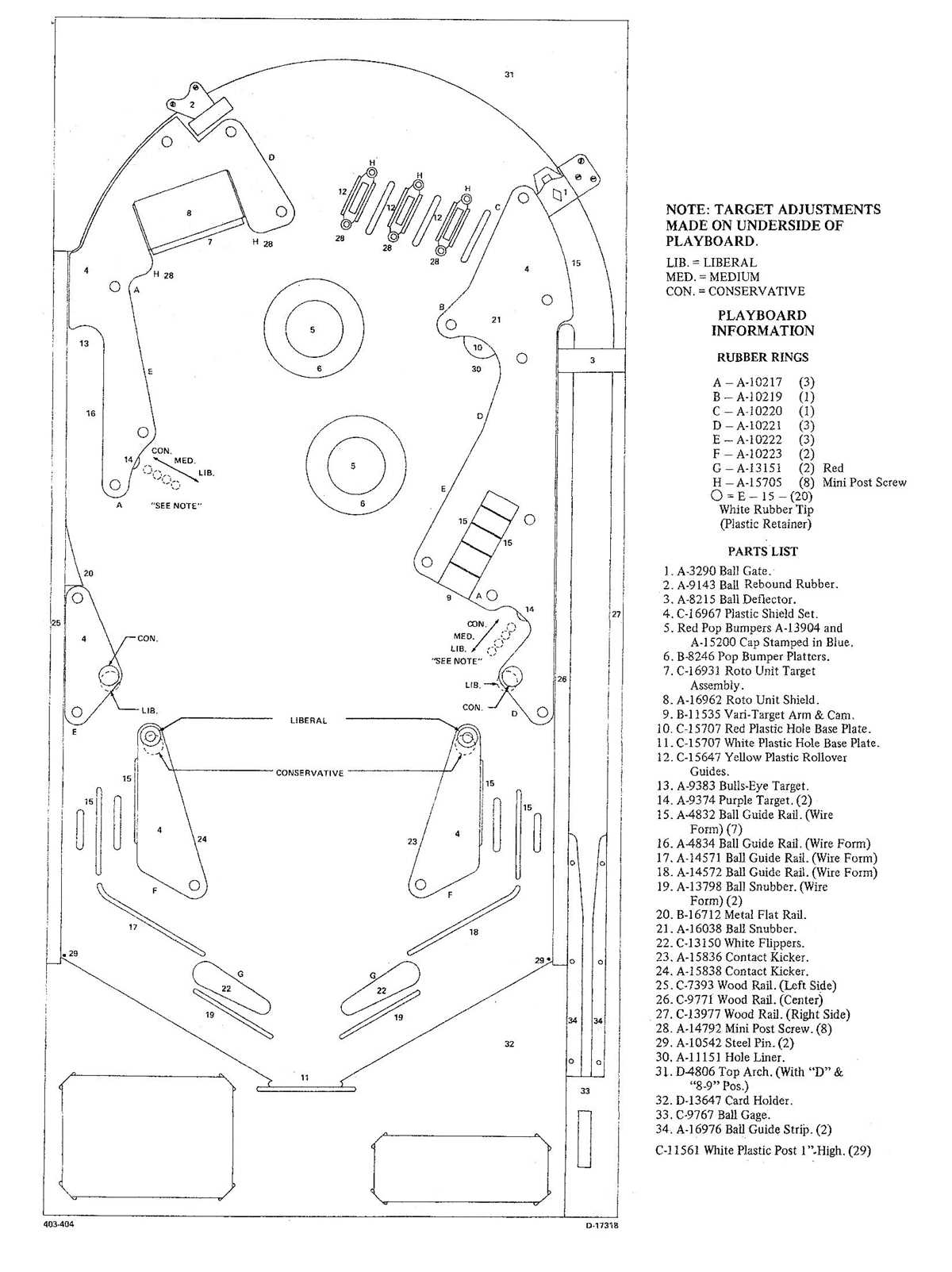 pinball parts diagram