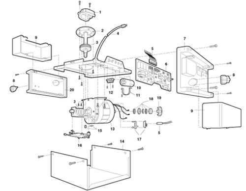 craftsman 1 2 hp garage door opener parts diagram