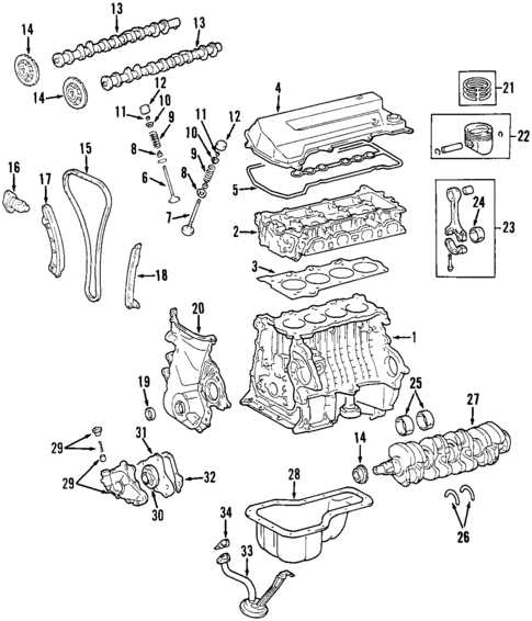 well labelled diagram toyota corolla engine parts names