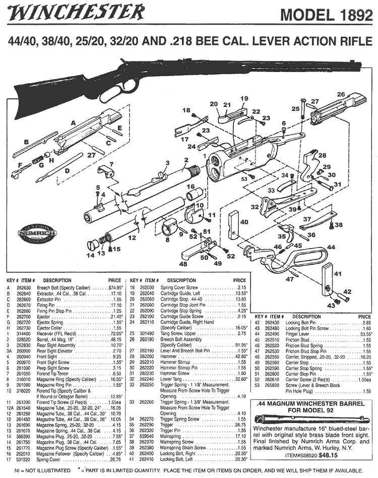 winchester sx4 parts diagram