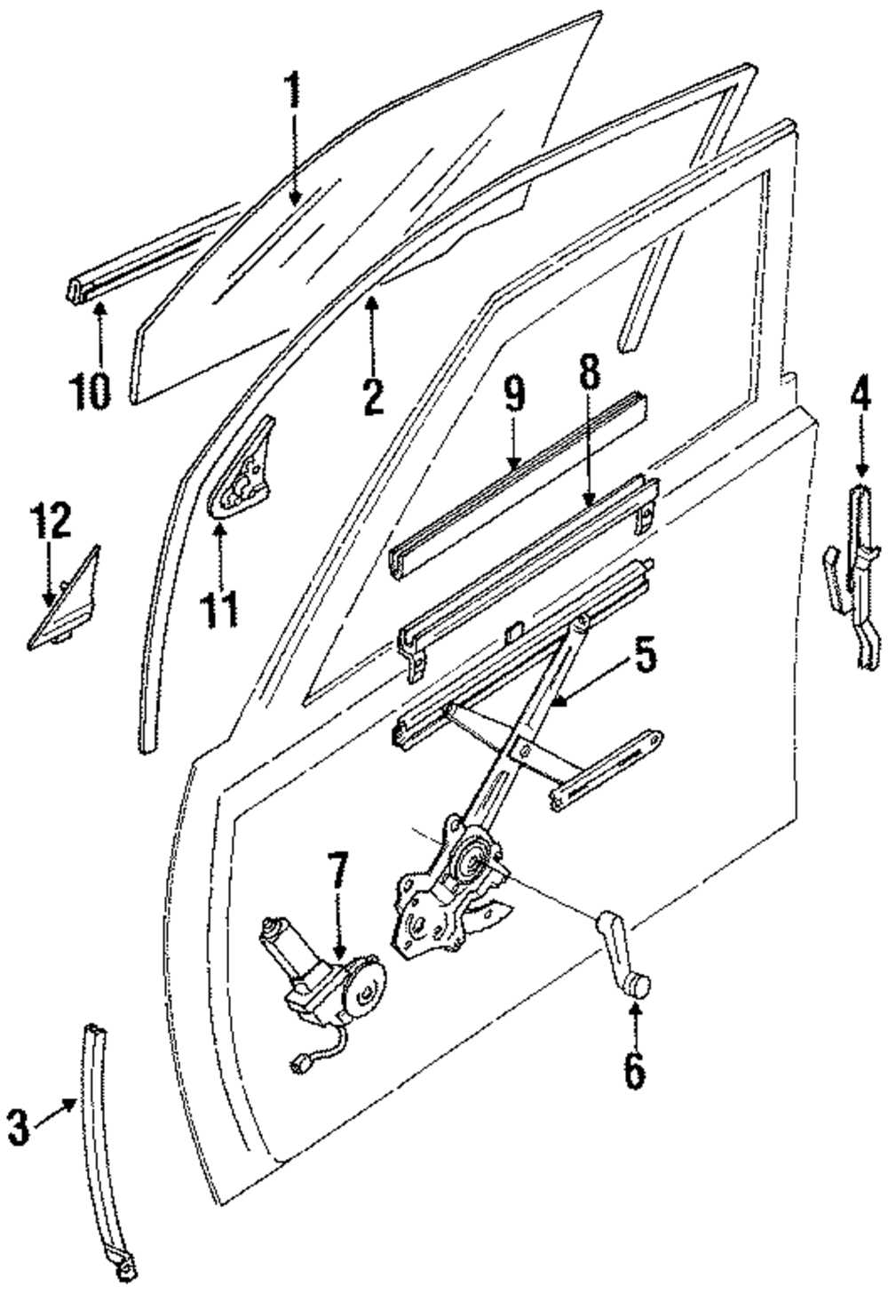 window regulator parts diagram