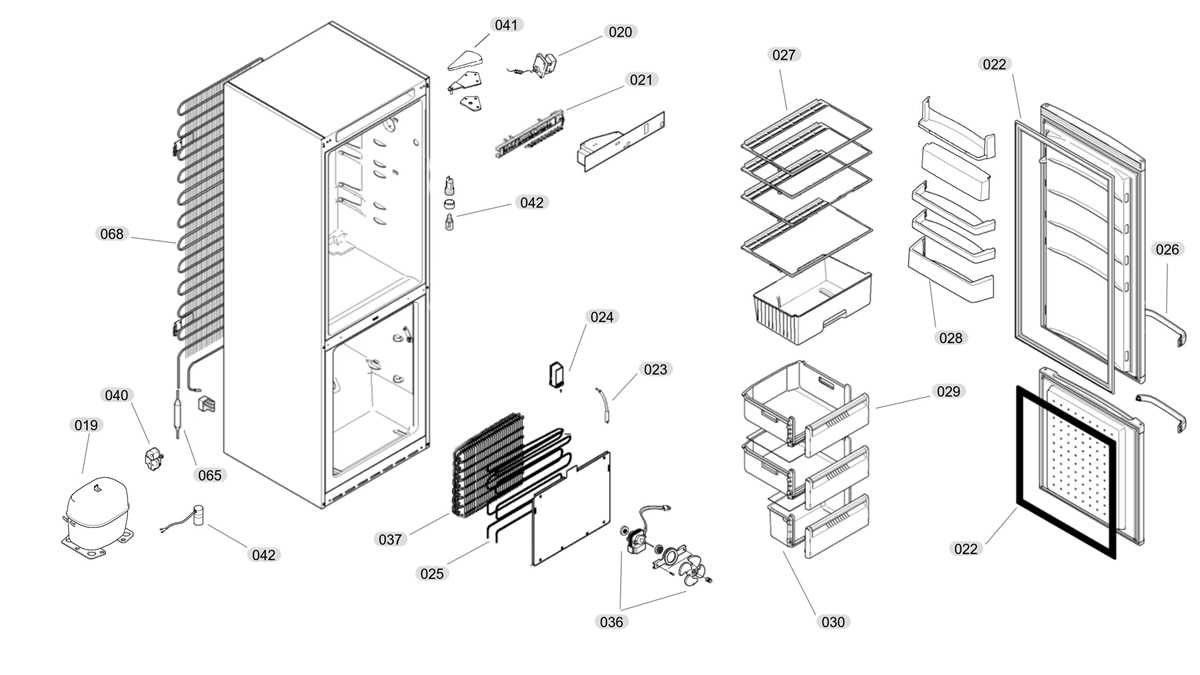 electrolux refrigerator parts diagram