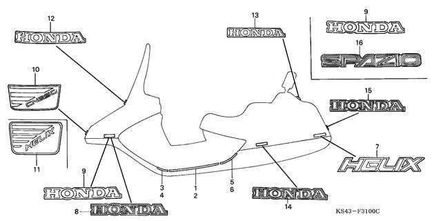 honda helix parts diagram