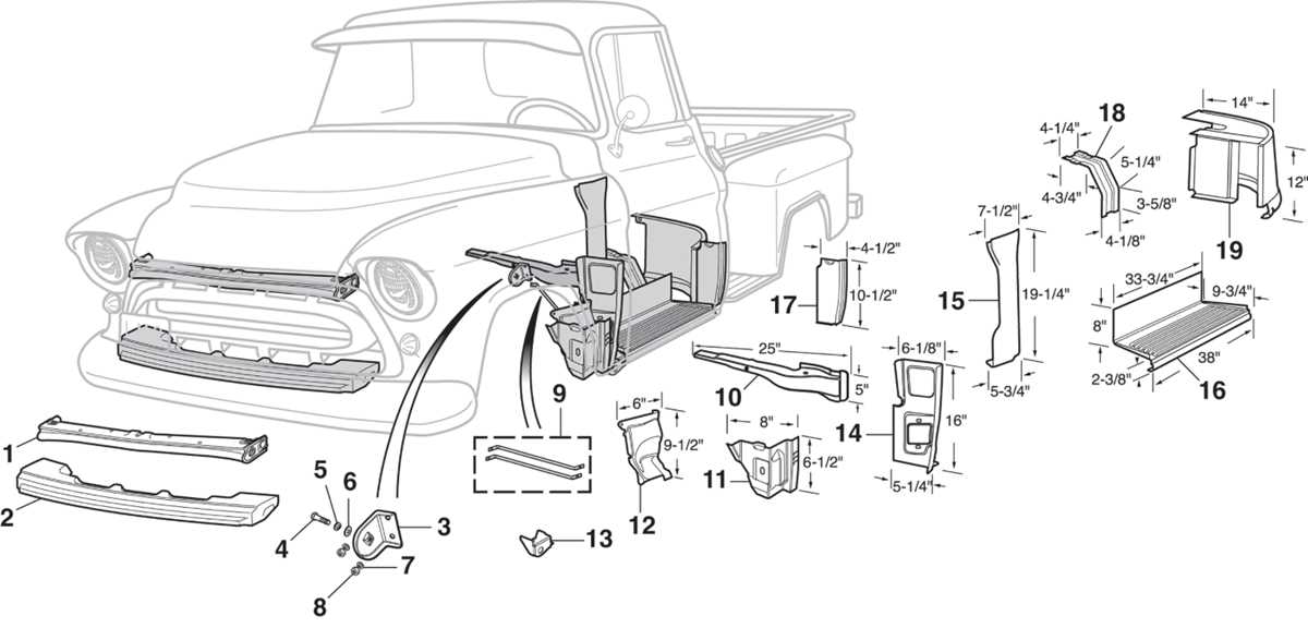 pickup truck body parts diagram pickup truck body parts diagram