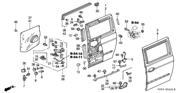 honda odyssey sliding door parts diagram