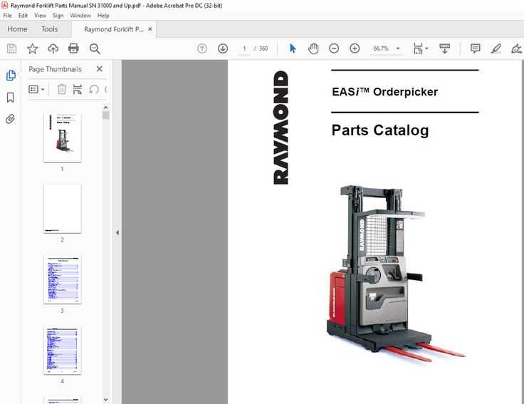 raymond forklift parts diagram