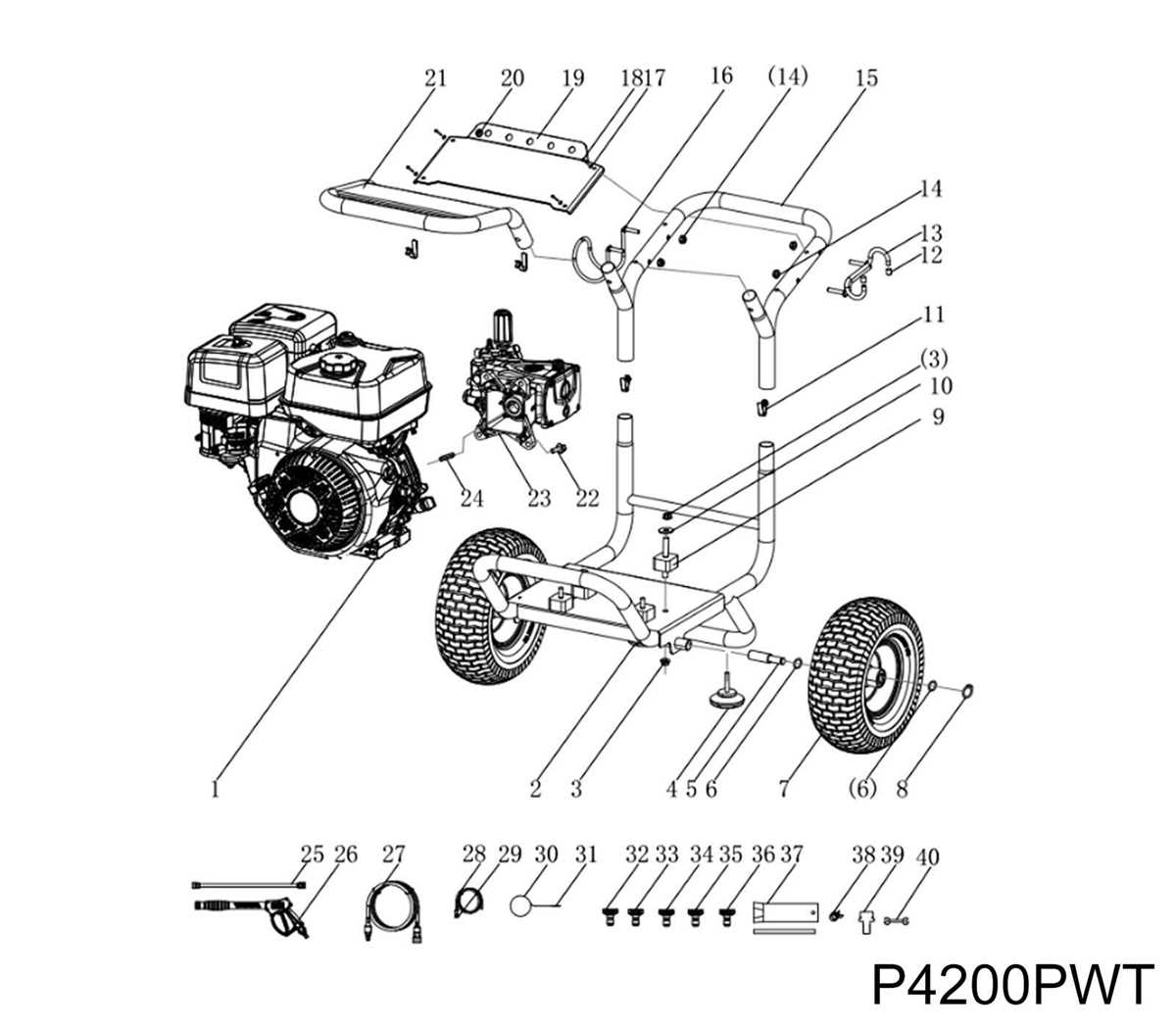 honda pressure washer parts diagram