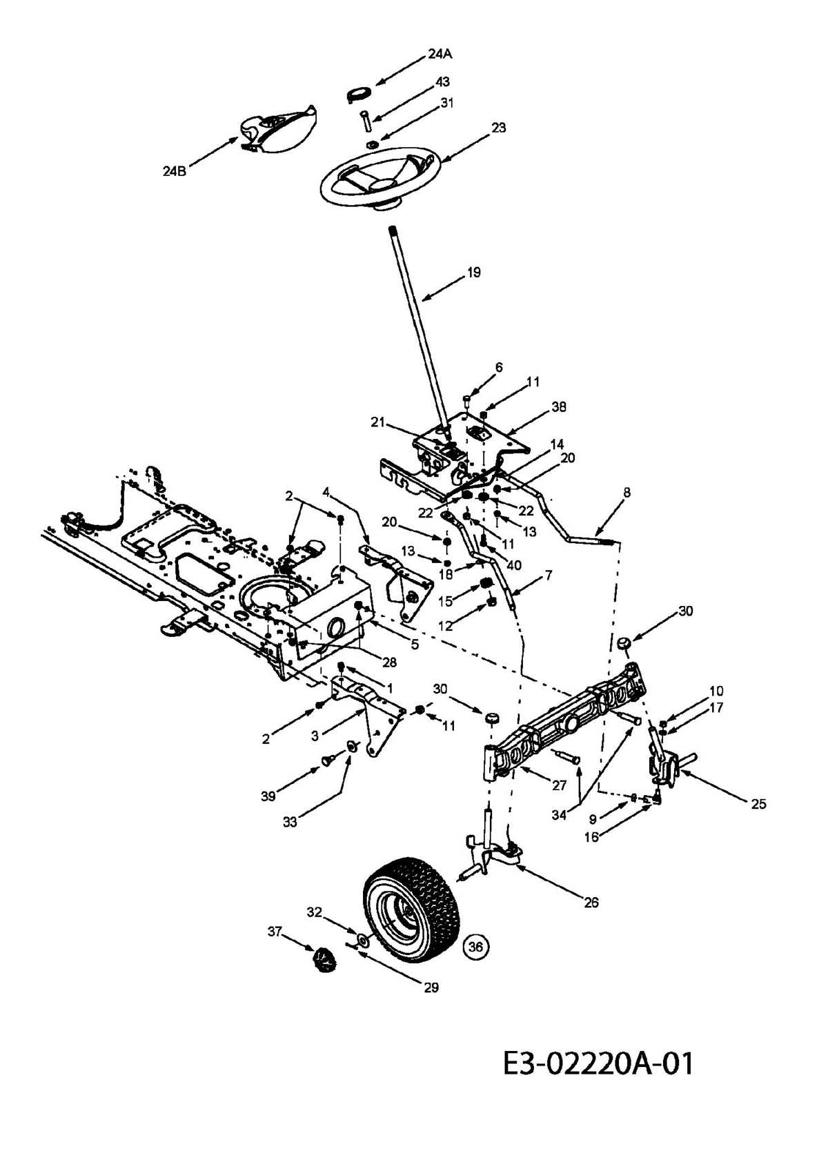 craftsman riding mower steering parts diagram craftsman riding mower steering parts diagram