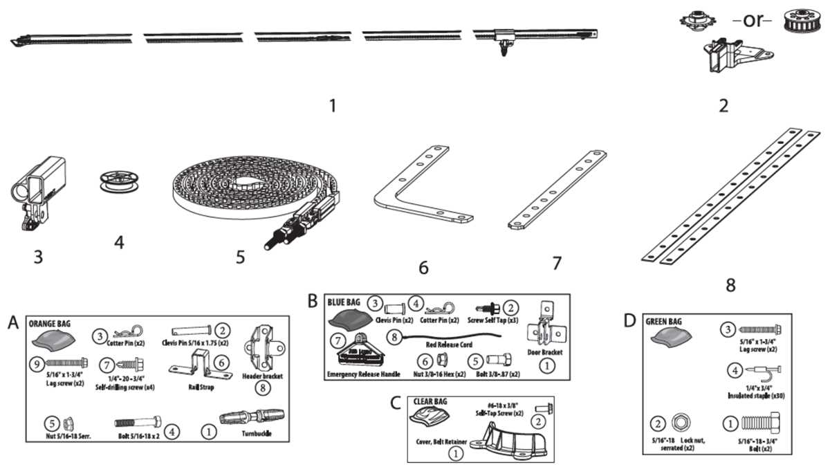 chamberlain garage door opener parts diagram