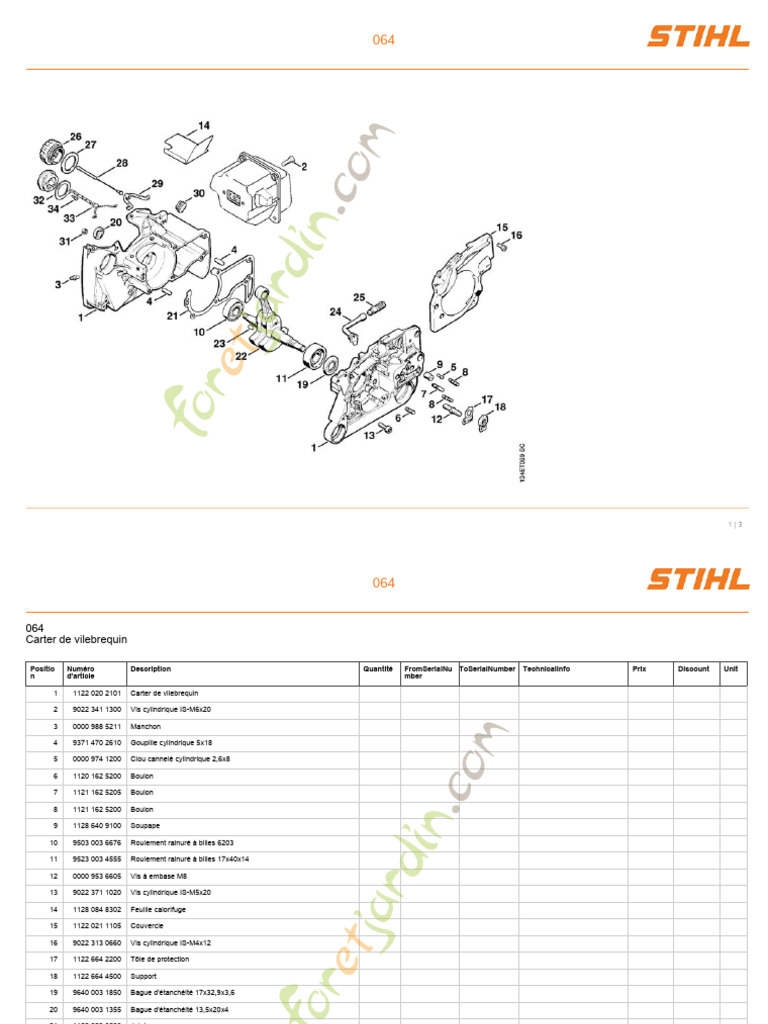 stihl 064 parts diagram